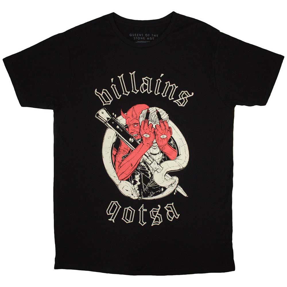 Unisex t-shirt featuring Queens Of The Stone Age Villains album artwork.