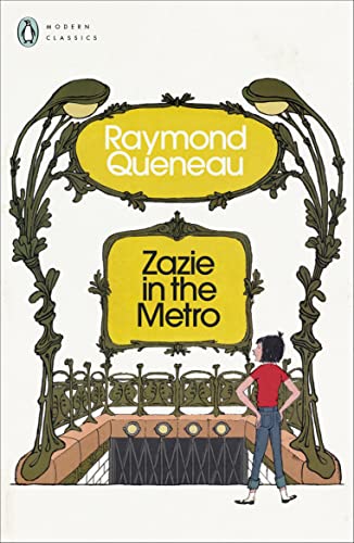 Book cover for Zazie in the Metro featuring a girl standing before subway entrance.