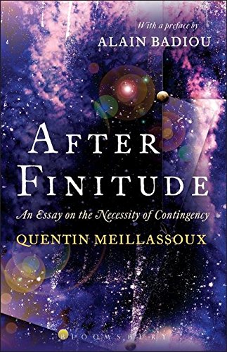 Book cover for After Finitude by Quentin Meillassoux featuring a purple and blue nebula background.