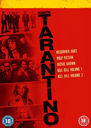 Red DVD cover for "Quentin Tarantino Collection" featuring film stills.