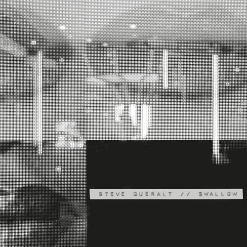 Black and white abstract album cover with text “Steve Queralt // Swallow”.