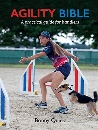 A woman guides a dog through an agility course on the book cover.