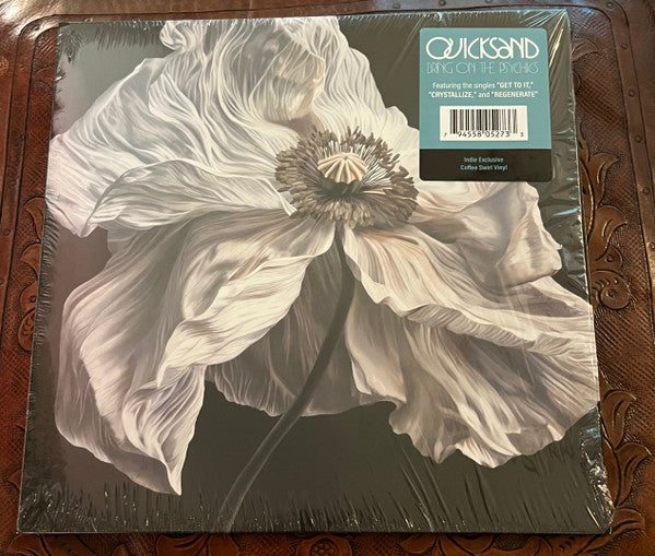 Sealed Quicksand vinyl record with a large, faded white flower image.