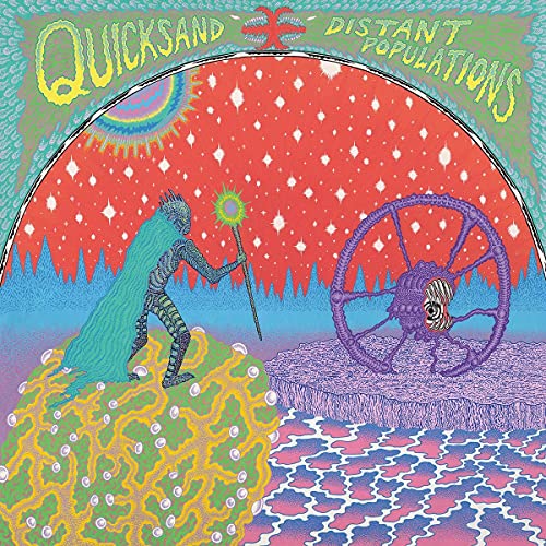 CD cover for Quicksand’s “Distant Populations” featuring surreal, colorful artwork.