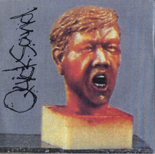 Record cover featuring a distorted bronze-colored head sculpture with text.