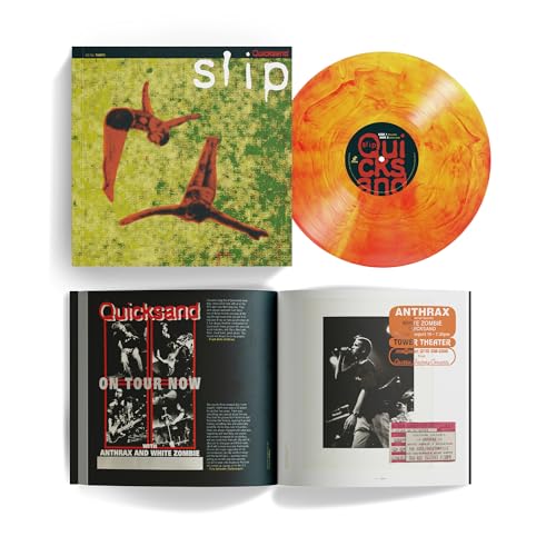 Quicksand "Slip" vinyl record with album art and open booklet.