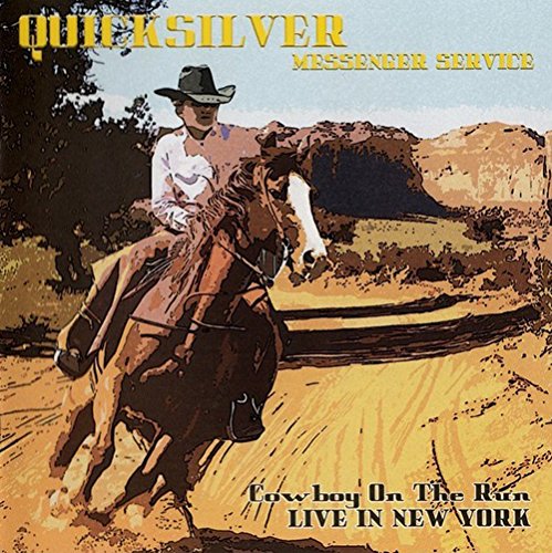 Album cover: Cowboy riding a horse through a desert landscape.