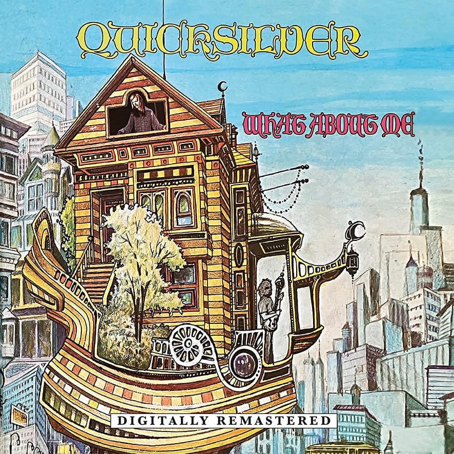 CD cover featuring a surreal, multi-story house built on a wooden ship's hull.