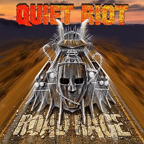 Quiet Riot “Road Rage” CD cover featuring a skull-adorned, spiked vehicle.