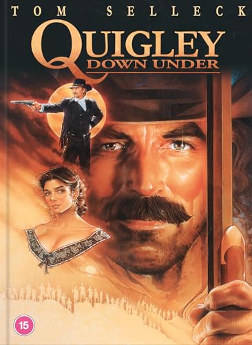 Quigley Down Under" Blu-ray cover featuring Tom Selleck and a woman.