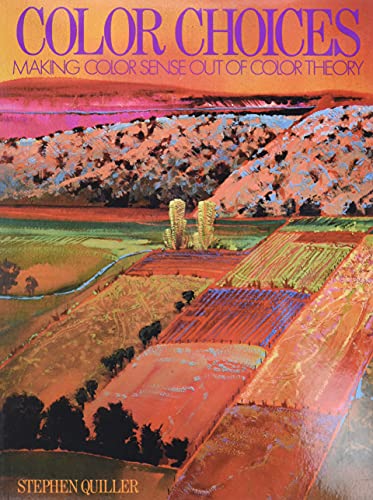Book cover titled Color Choices showing a vibrant landscape painting with fields and hills.