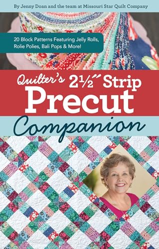 Quilting book cover with colorful patchwork, a woman, and text details.