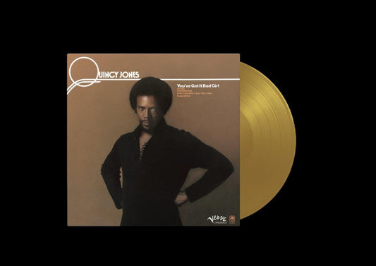 Quincy Jones album cover, “You’ve Got It Bad Girl,” gold vinyl record.
