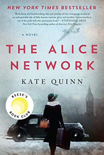 Book cover: "The Alice Network" with a woman and vintage car.