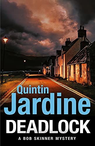 Book cover: dark street scene with illuminated cottages and large text.