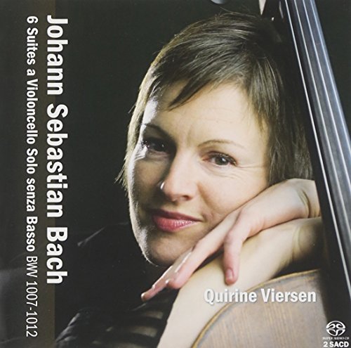 CD cover featuring cellist Quirine Viersen in portrait, playing her instrument.