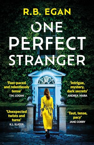 Book cover: woman in yellow stands before a blue doorway framed by ivy.
