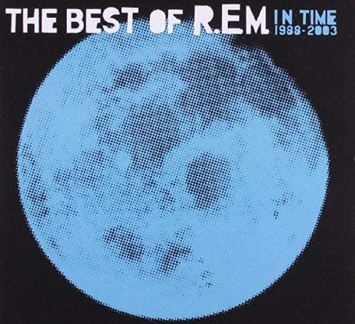 Album cover featuring a blue halftone moon against a black background with white text.