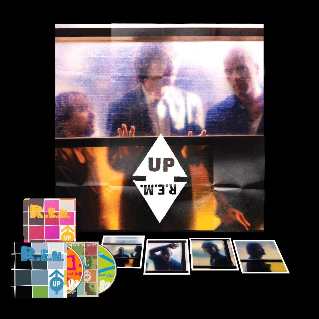 R.E.M. “Up” 25th Anniversary Edition CD with fragmented cover art.