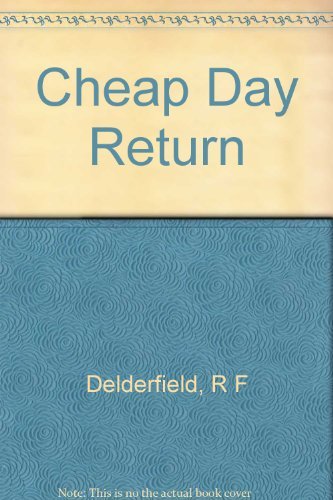 Book cover: "Cheap Day Return" by R.F. Delderfield, turquoise and beige.