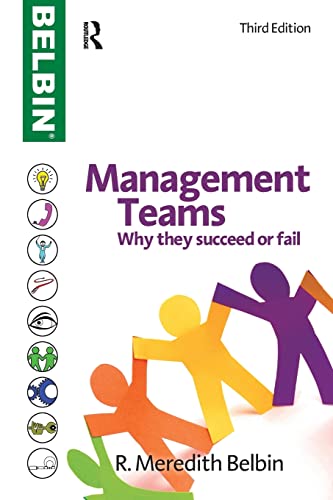 Book cover: "Management Teams 3e" by R. Meredith Belbin, with colorful figures.
