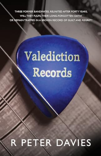 Book cover: “Valediction Records” with a guitar pick image.