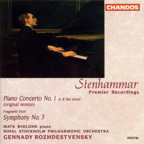 CD cover with a man playing piano, titled "Stenhammar Premier Recordings".