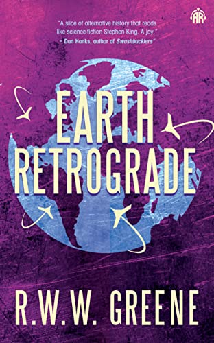 Book cover: “Earth Retrograde” with a blue Earth image and white text.