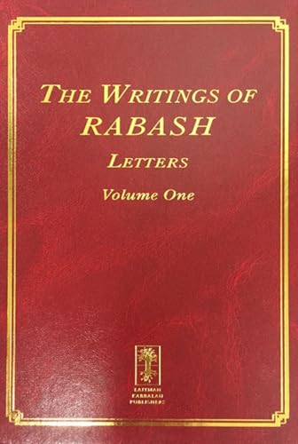 Red book cover titled The Writings of Rabash Letters Volume One with gold lettering.