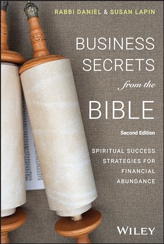 Book cover with Torah scrolls, titled “Business Secrets from the Bible.”