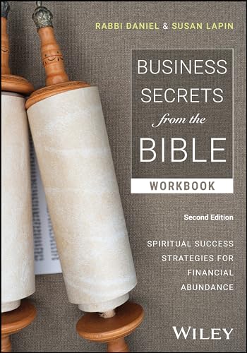 Book cover with title “Business Secrets from the Bible Workbook” and Torah scrolls.