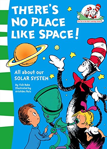 Book cover featuring The Cat in the Hat, two children, and a telescope.