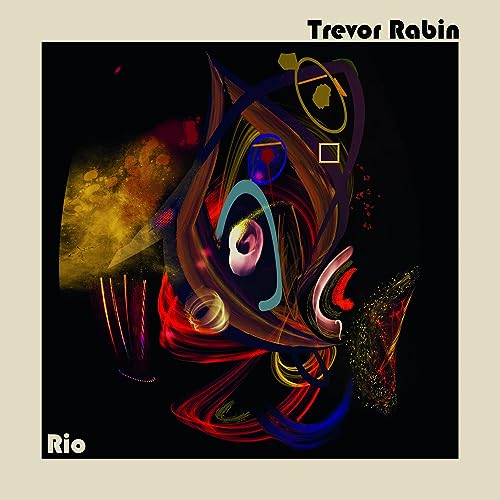 Album cover for Trevor Rabin’s “Rio” featuring abstract, colorful swirls.