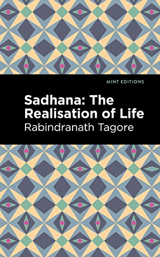 Book cover with geometric pattern, title "Sadhana: The Realisation of Life".