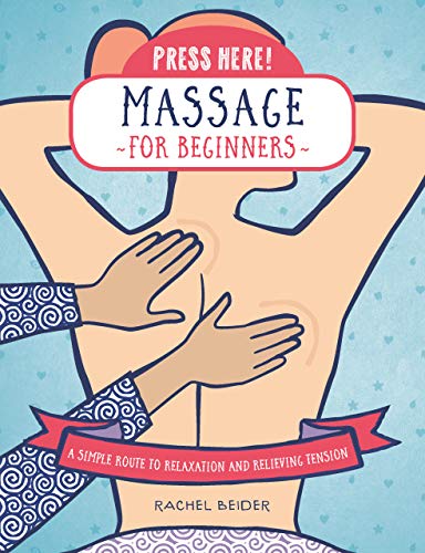 Book cover illustrating hands giving a back massage, titled "Massage for Beginners.
