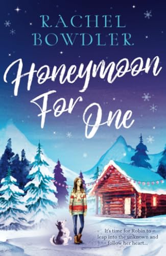 Book cover: woman with dog in snowy landscape, cabin in background.