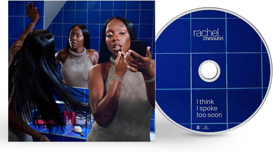 CD cover featuring Rachel Chinouriri applying makeup, reflected in a mirror.
