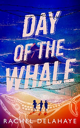 Book cover: "Day of the Whale" with silhouetted figures on a beach.