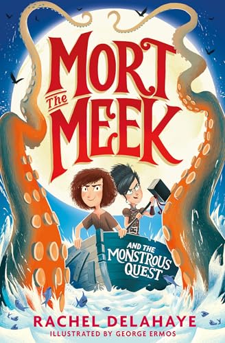 Book cover featuring two children framed by giant orange octopus tentacles against a moon.