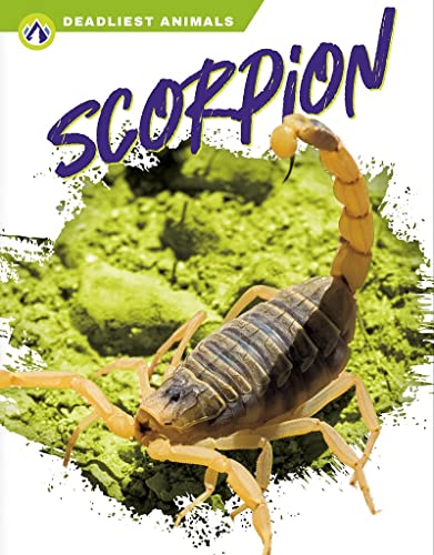 Book cover featuring a yellow scorpion on green foliage.