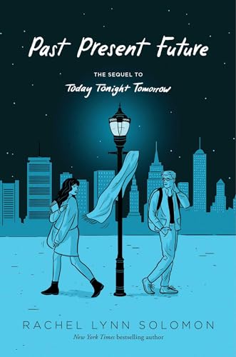 Book cover showing a couple walking past a streetlamp against a city skyline.