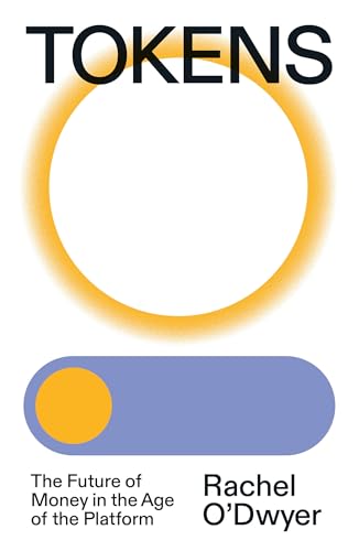 Book cover with bold "TOKENS" title, abstract orange circle, and author name.