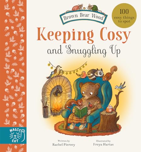 Children’s book cover depicting bears reading by a fireplace with woodland creatures.