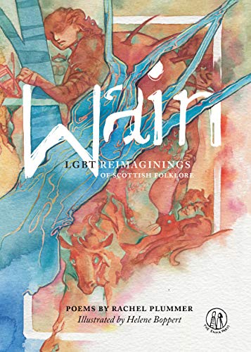 Book cover: "Wain" with watercolor illustration of figures and animals.
