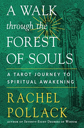 Book cover with green background, gold text, and tarot card imagery.