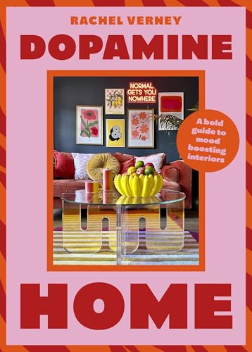 Book cover titled Dopamine Home featuring a colorful living room with art and furniture.