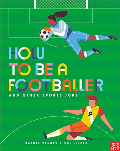 Book cover: footballers in action with colorful title text.