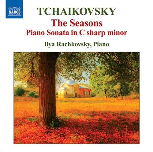 CD cover for Tchaikovsky’s “The Seasons” featuring an autumn landscape.