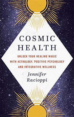 Book cover for “Cosmic Health” with a diamond shape and starry background.