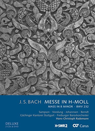 A classical music CD/DVD cover featuring ornate gray designs on a blue background.